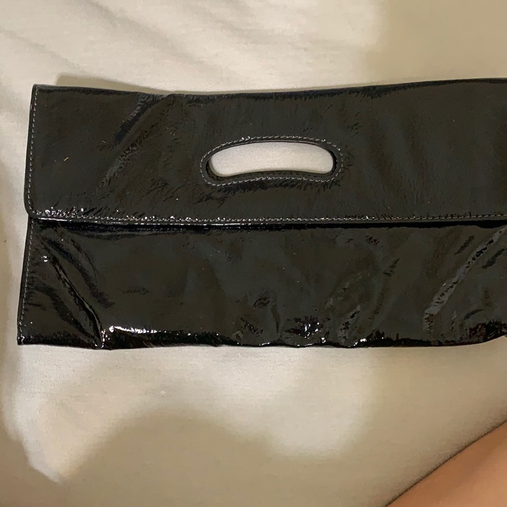 Hobo mechanic shiny leather clutch